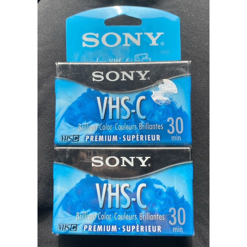 4 Pack Sony Premium VHS-C 30 Minute Camcorder Video Cassette Tape NOS SEALED